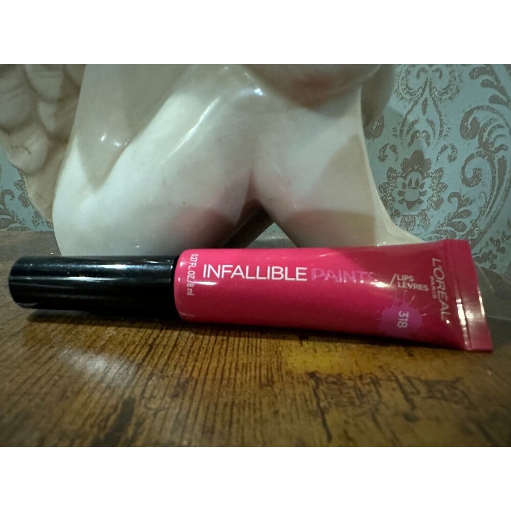 L'oreal Infallible Paints Lip Color 318 Fearless Fuschia Makeup New